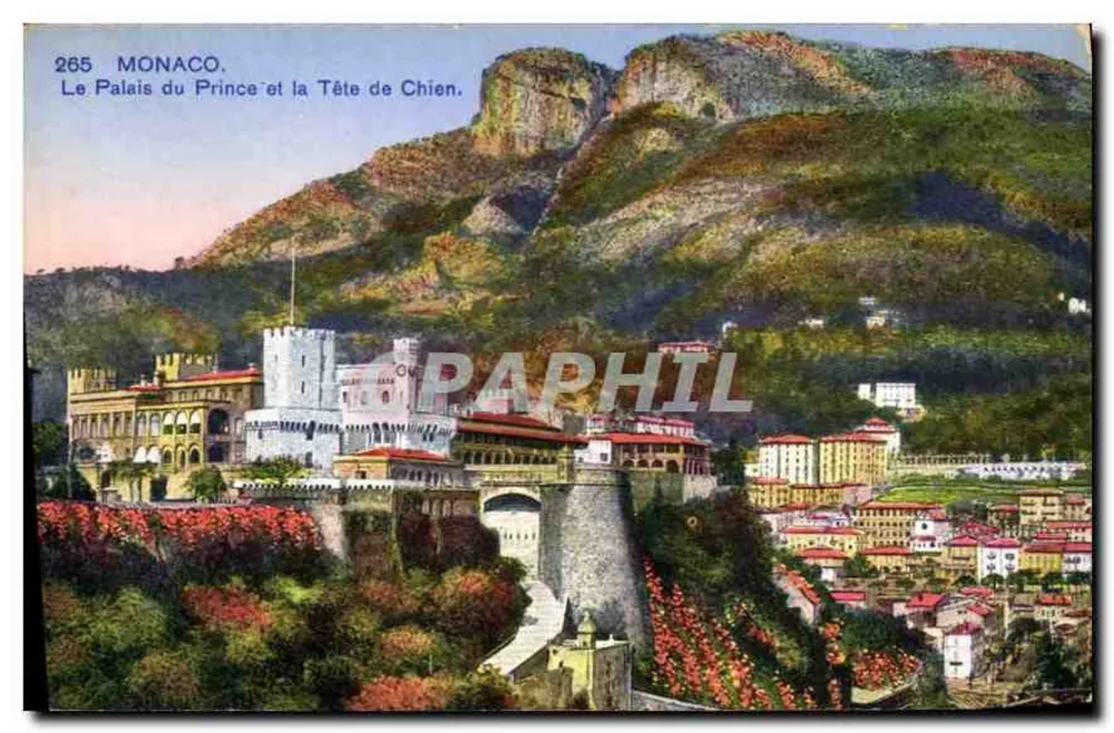 Monaco. Schloss des Prinzen und der Hundekopf — Verlag Les Plus Beaux Sites de France, Nr. 265 - Vorderseite