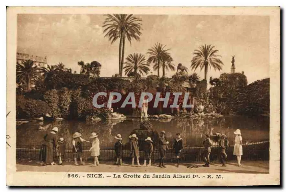 Nice — A Gruta do Jardim Albert Ier — R. M. n° 566 - Frente
