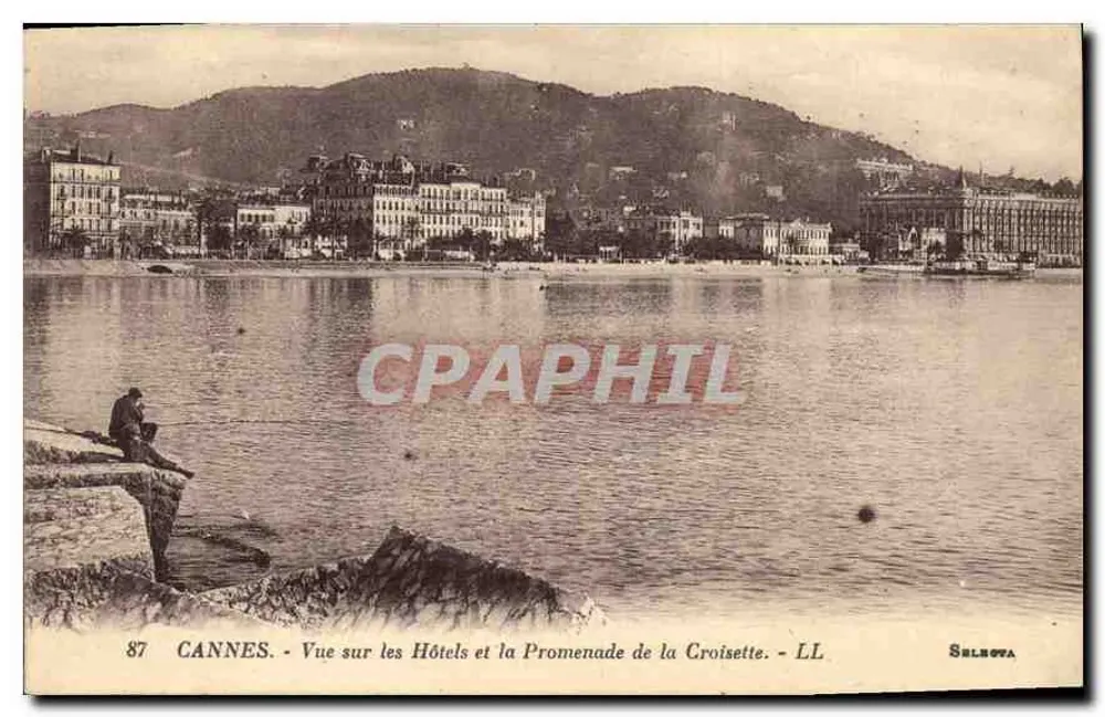 CANNES - Ansicht der Hotels und der Promenade de la Croisette - S. SELECTA - Vorderseite