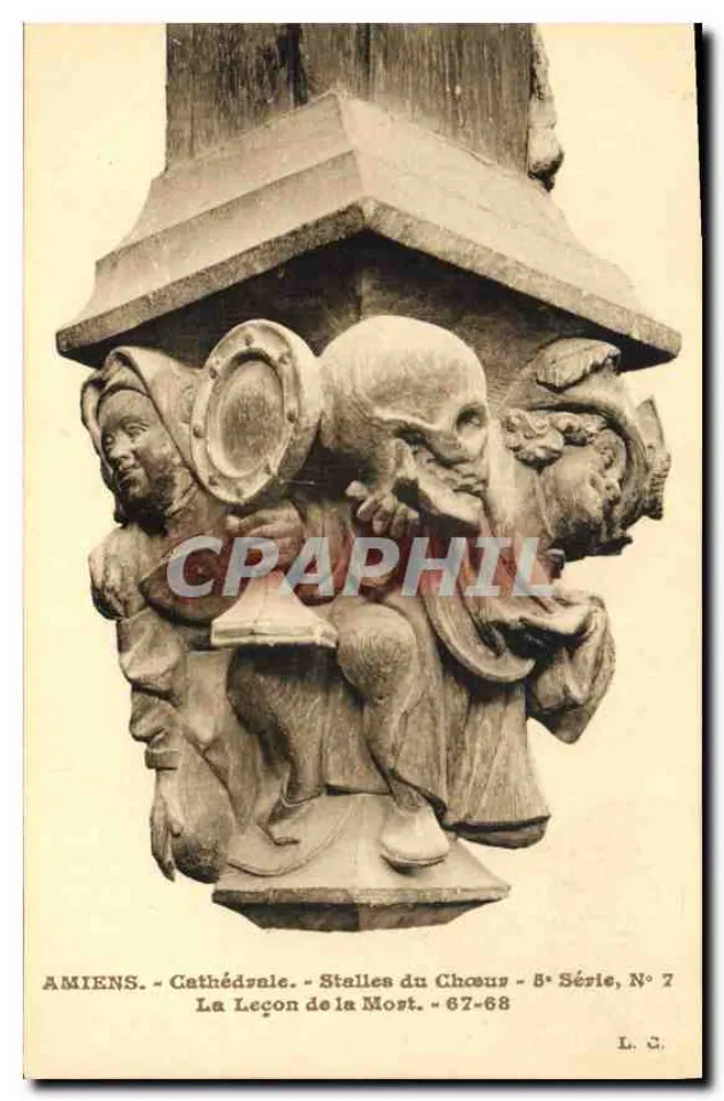Amiens - Kathedrale - Chorbanken - Die Lehre vom Tod - 8. Serie, Nr. 7 - Vorderseite