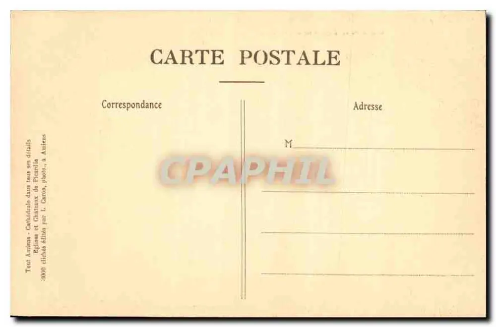 Amiens — Kathedrale — Chorbank — 1. Serie, Nr. 11 — Rückseite der Treppenrampe - Rückseite
