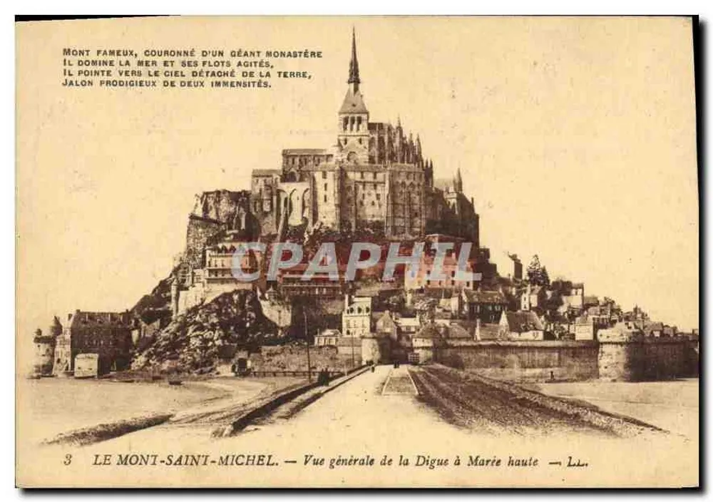 Mont Saint-Michel — Allgemeiner Blick auf die Digue à Marie haute — L.L. - Vorderseite