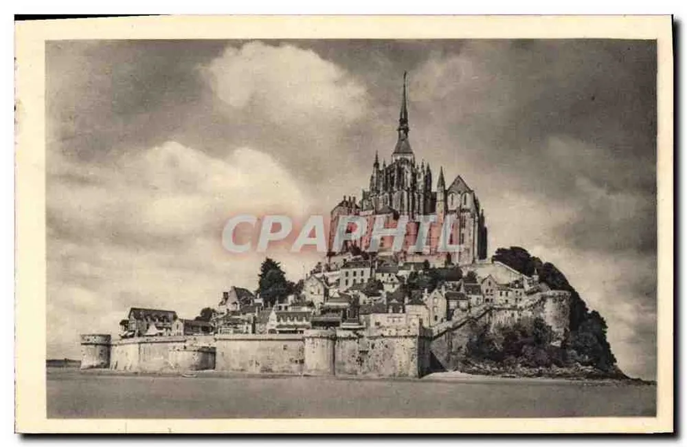 Mont Saint-Michel — Allgemeiner Blick — Ostseite — Serv. Commercial Monument Historiques, Paris - Vorderseite