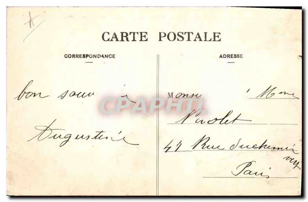 Mont-Saint-Michel — Weg der Grève führend zum Eingang — Cliché A. V., Sammlung L. G. 8, Saint-Pierre-Eglise - Rückseite