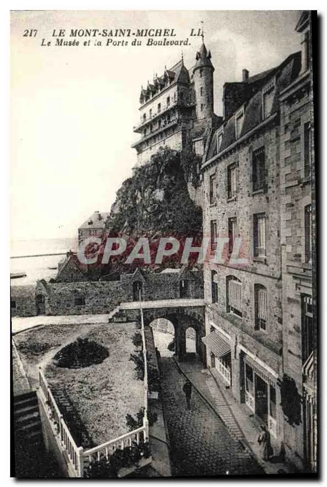 Mont-Saint-Michel — Das Museum und das Boulevard-Tor — Verlag Lévy et Neurdein, n° 217 - Vorderseite