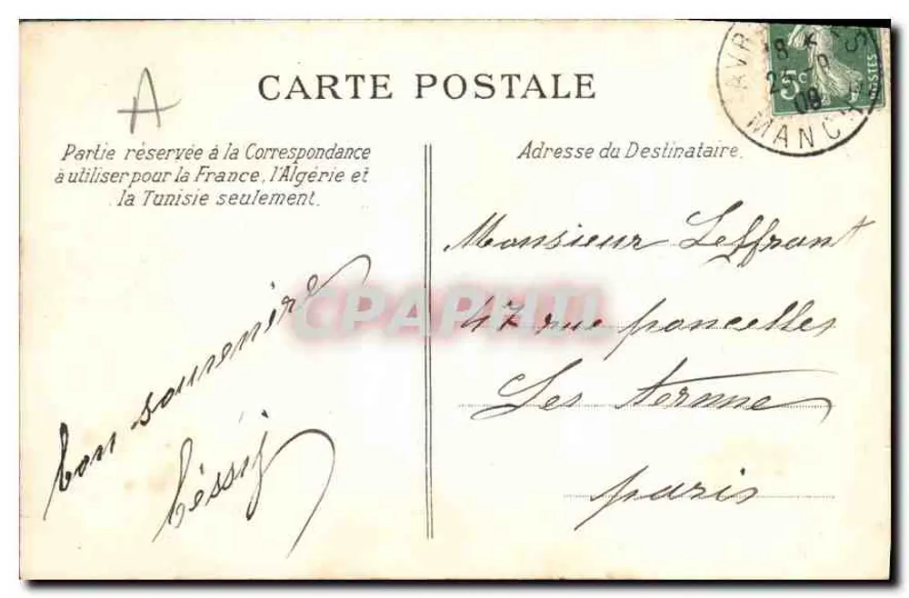 Mont Saint-Michel — Die Abtei — Hof des Klausurhofes — Nordseite — Die C.P.A. - Rückseite