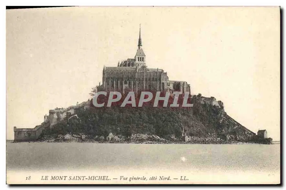 Le Mont Saint-Michel — Vue générale, côté Nord — LL - Recto