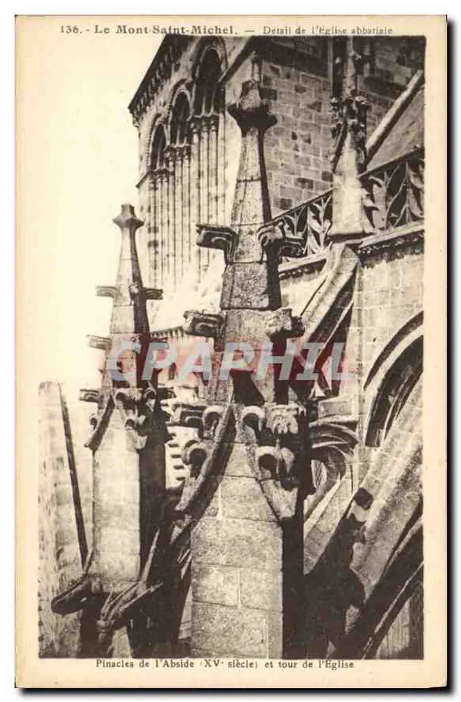 Mont Saint-Michel — Detail der Abteikirche — Laurent Neitz, Hennes, Nr. 136 - Vorderseite