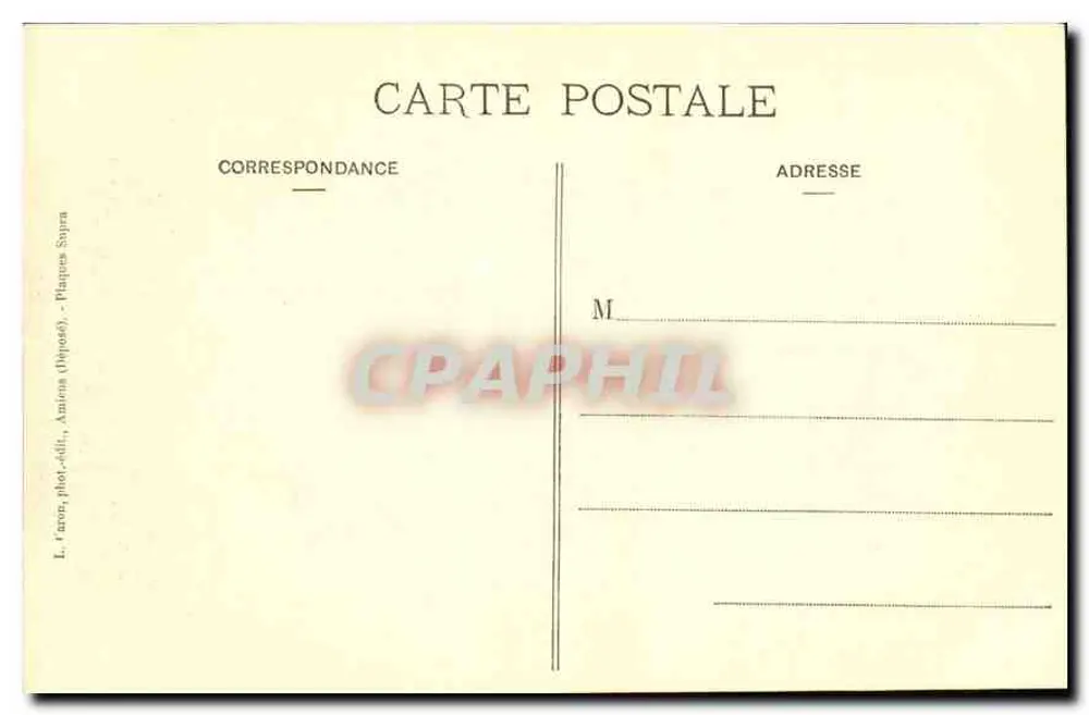 Amiens - Catedral — O Faraó sonhando — L. C. - Série N° 7 - Verso