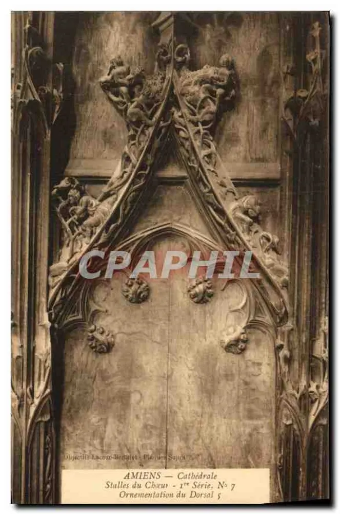 Amiens — Kathedrale — Chorbank — 1. Serie, Nr. 7 - Vorderseite