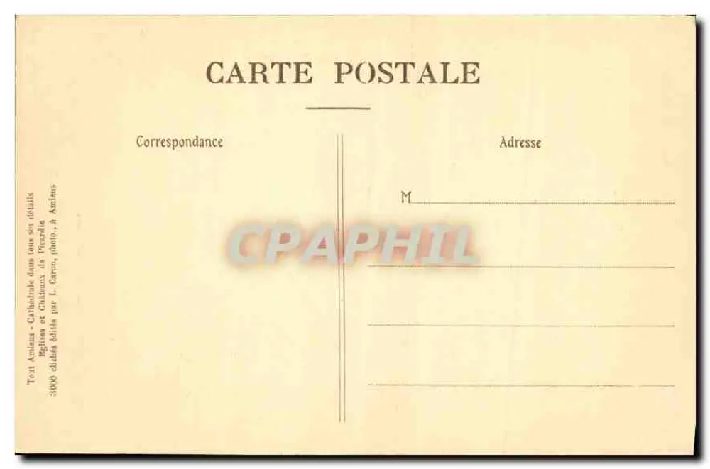 Amiens — Kathedrale — Chorbank — 1. Serie, Nr. 7 - Rückseite