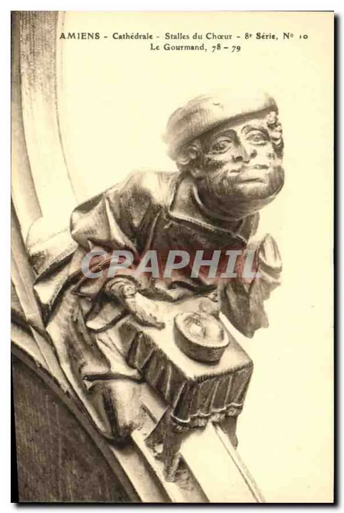 Amiens - Kathedrale - Chorbanken - Le Gourmand, 8. Serie, Nr. 10 - Vorderseite