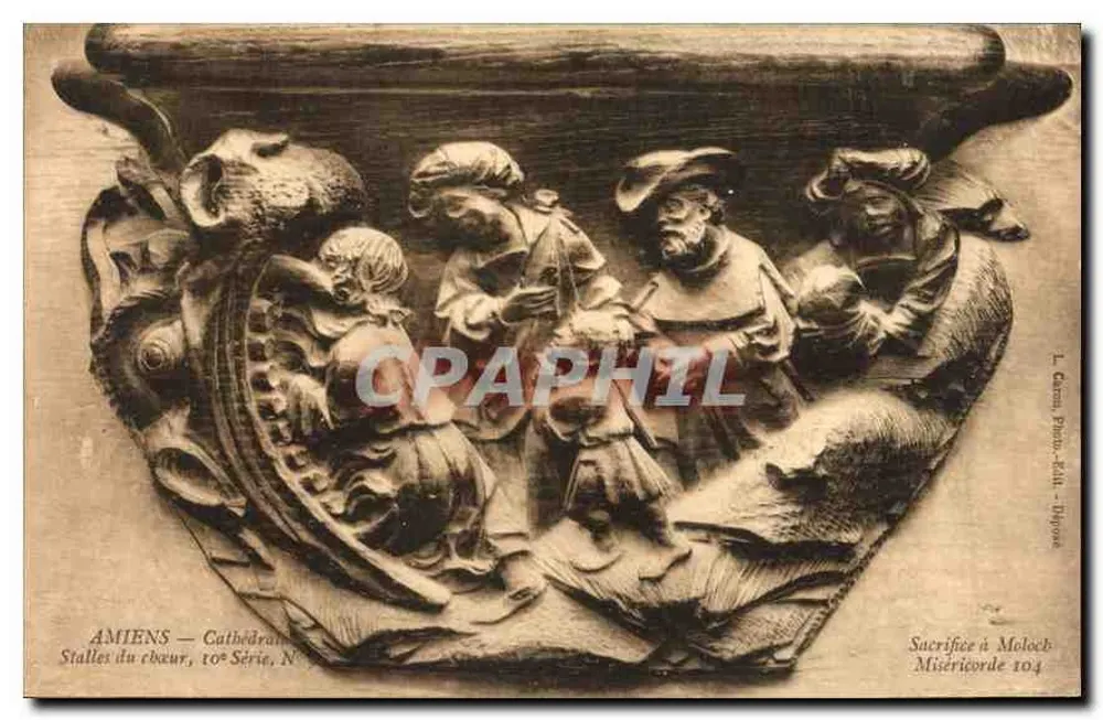 Amiens — Katedra — Stalles du chœur, 10e Série — Sacrifice à Moloch - Awers