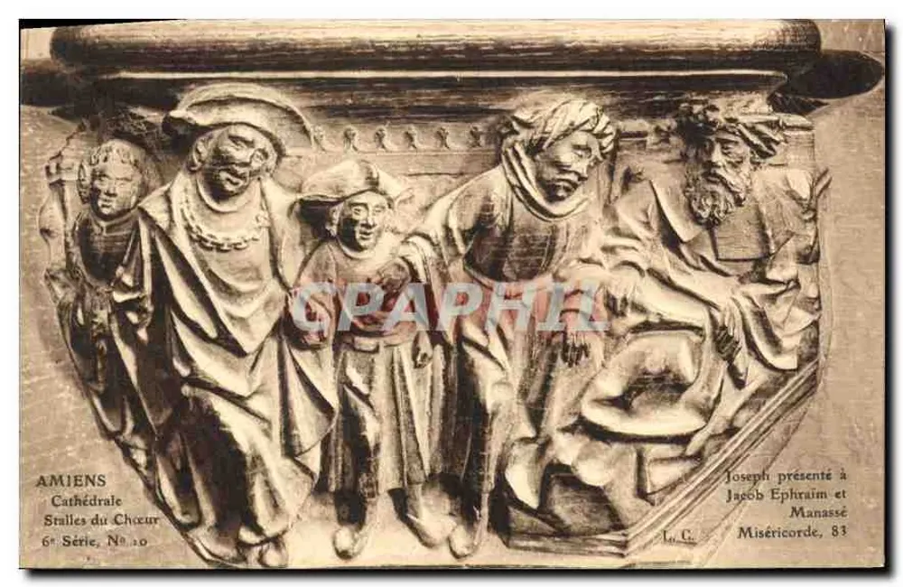 Amiens - Catedral, Balaustradas do Coro — 6ª Série, N° 10 — L. C. (editor) - Frente