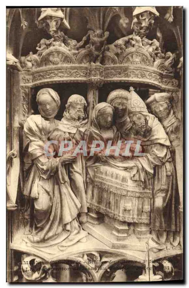 De Presentatie in de Tempel — Zitplaats in het koor — 3e eeuw — L. Carnin, fot. -deposito, Plaques Suyra - Voorkant