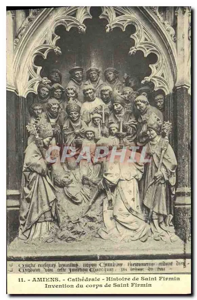 Amiens - Kathedrale - Geschichte des Heiligen Firmin — L. Carro, phot.-edit., Amiens, n°11 - Vorderseite