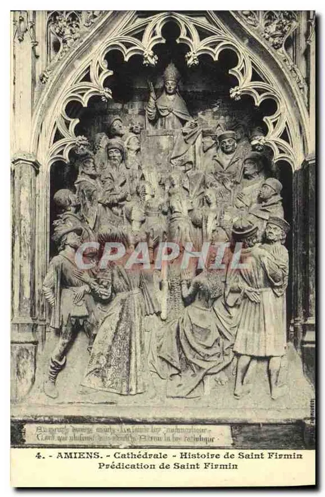 Amiens - Kathedrale - Geschichte des Heiligen Firmin — Predigt des Heiligen Firmin - Vorderseite