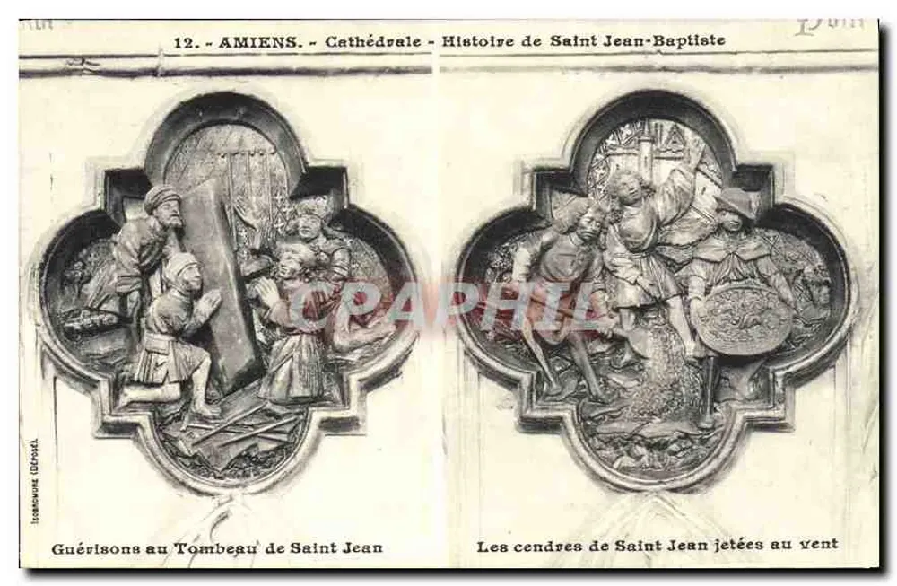 Amiens - Kathedrale - Geschichte des Heiligen Johannes des Täufers - Vorderseite