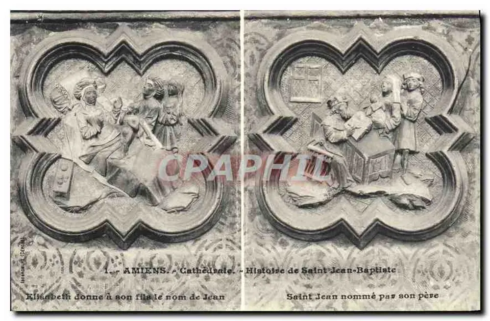 Amiens - Kathedrale - Geschichte des Johannes des Täufers - Vorderseite