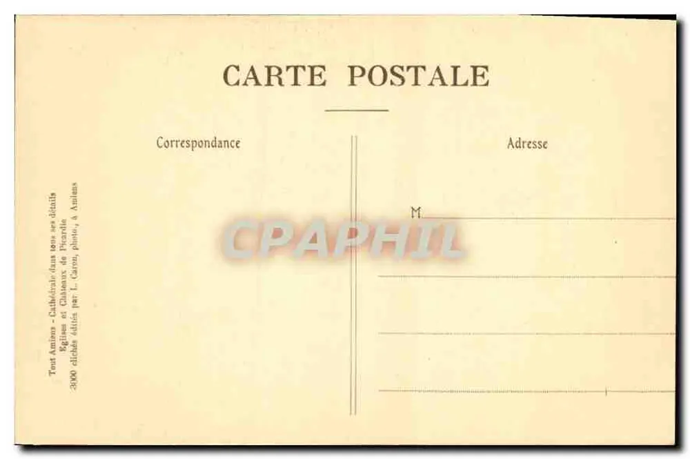 Amiens — Kathedrale - Chorbanken - 1. Serie, N° 4 - Rückseite