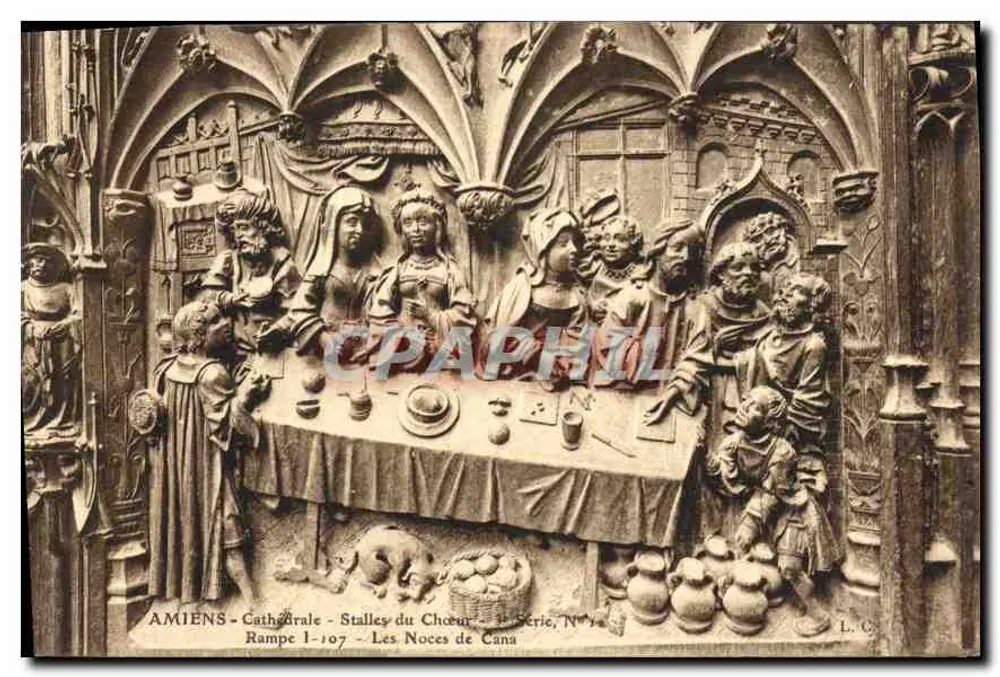 Amiens - Kathedrale - Chorbankette - Serie Nr. 1 - Die Hochzeit in Kana - Vorderseite