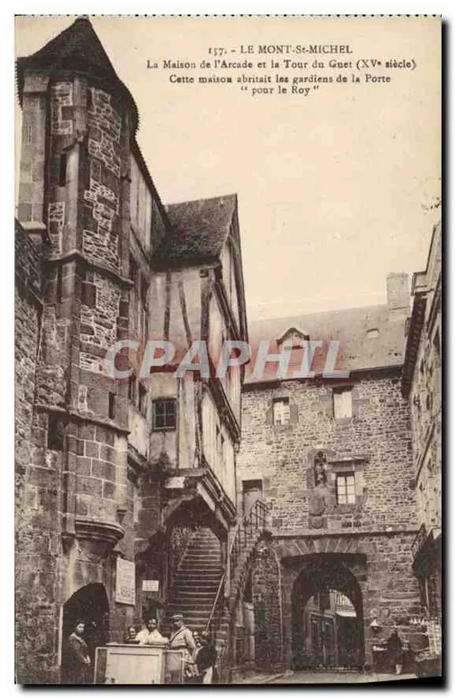 Mont Saint-Michel — Das Haus der Arcaden und die Wachtürme (15. Jahrhundert) — unbekannter Verleger, Nr. 157 - Vorderseite