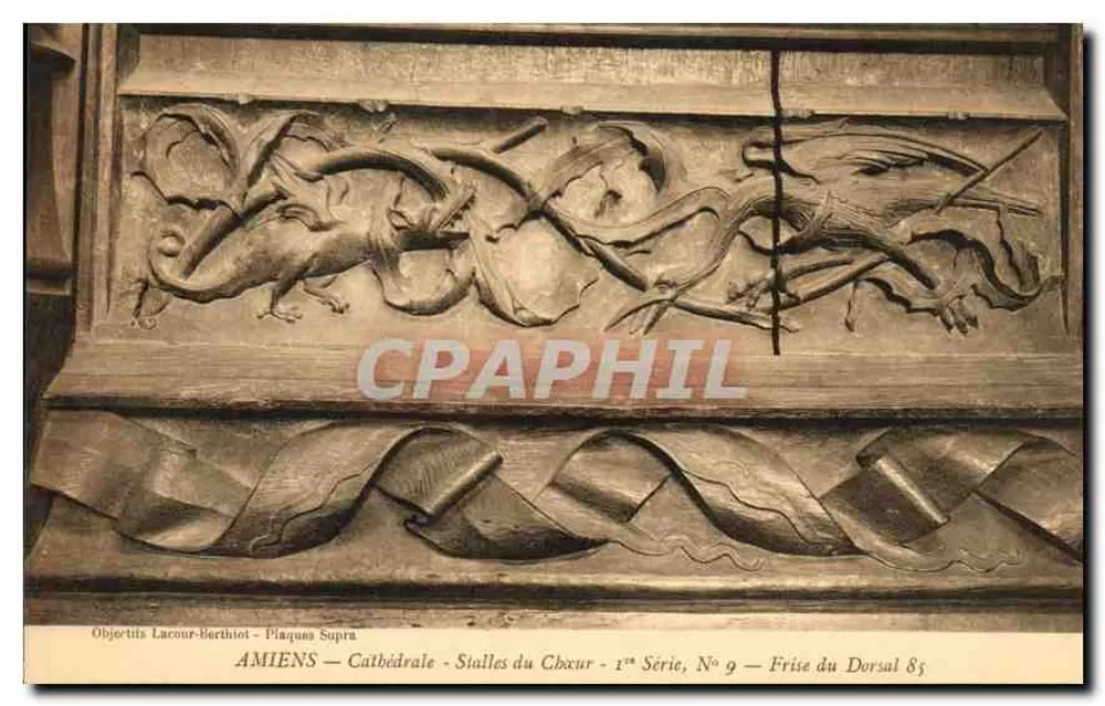 Amiens — Cathédrale — Stalles du Chœur — 1ère Série, No 9 — Frise du Dorsal 85 - Recto