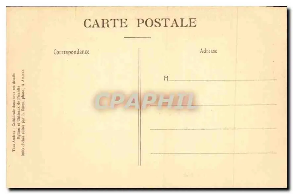 Amiens — Kathedrale — Chorbanken — 1. Serie, Nr. 10 — Rückseite der Frise 23 - Rückseite