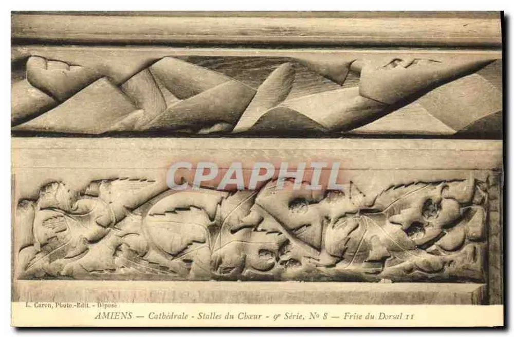 Amiens — Kathedrale — Chorstühle — 9. Serie, Nr. 8 — Rückseite Fries - Vorderseite
