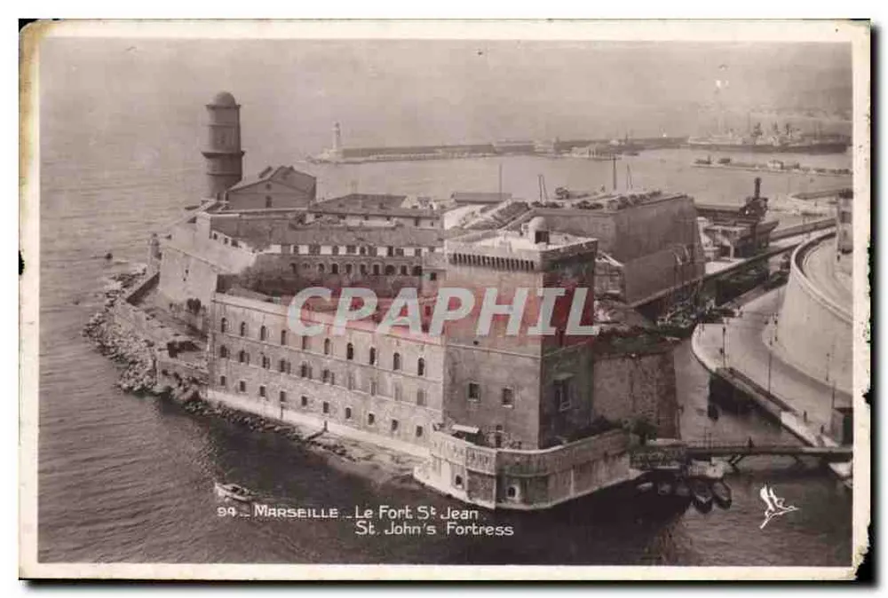 Marseille — O Forte St Jean — St John's Fortress — Edição La Cigogne, 9 de quai du Canal - Frente