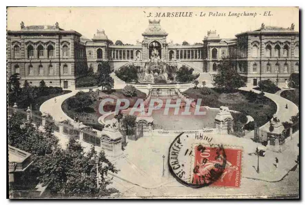 Marselha - O Palácio Longchamp - EL. - Frente