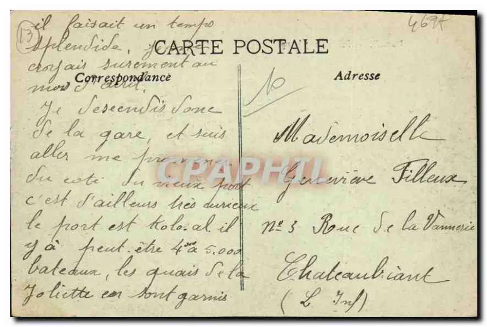 Marseille — Palais Longchamp — editor desconhecido, número de série 3 - Verso