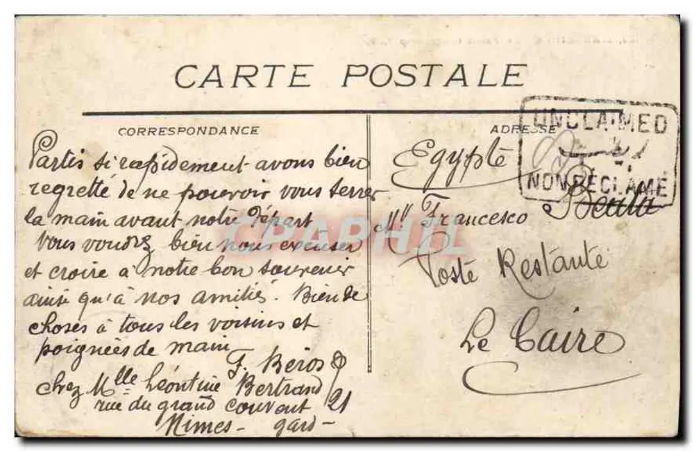 Marselha - O Palácio Longchamp, L. R. - n°126 - Verso