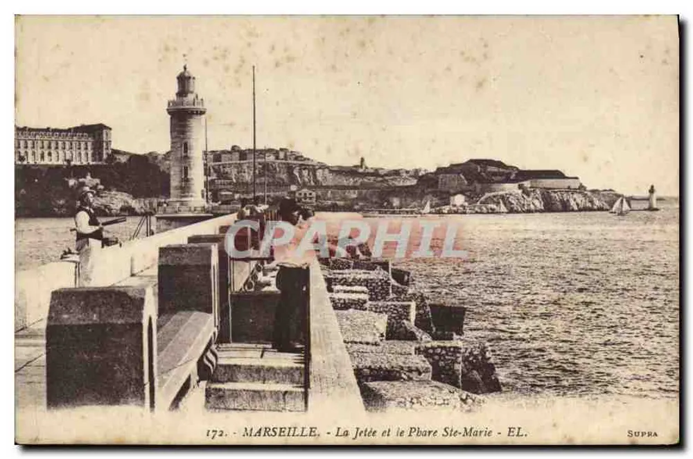 Marsiglia - La Jetée e il Faro di Santa Maria - Supra - Recto