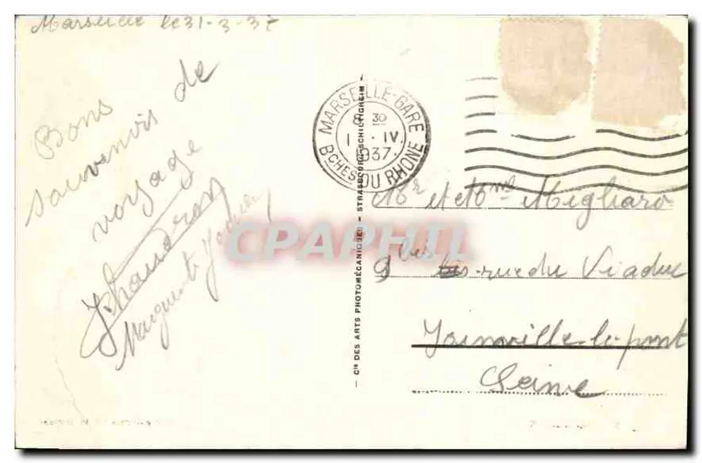 Marseille — Nossa Senhora da Guarda — 95 - Verso