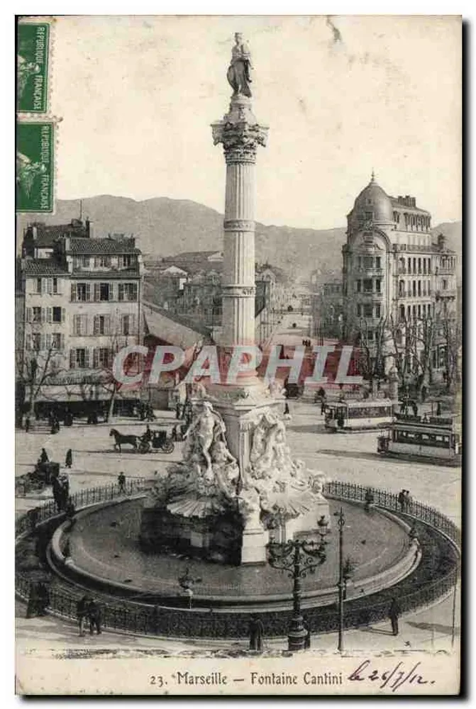 Marseille — Fontaine Cantini — Wydawca R. Baudry, n°23 - Awers
