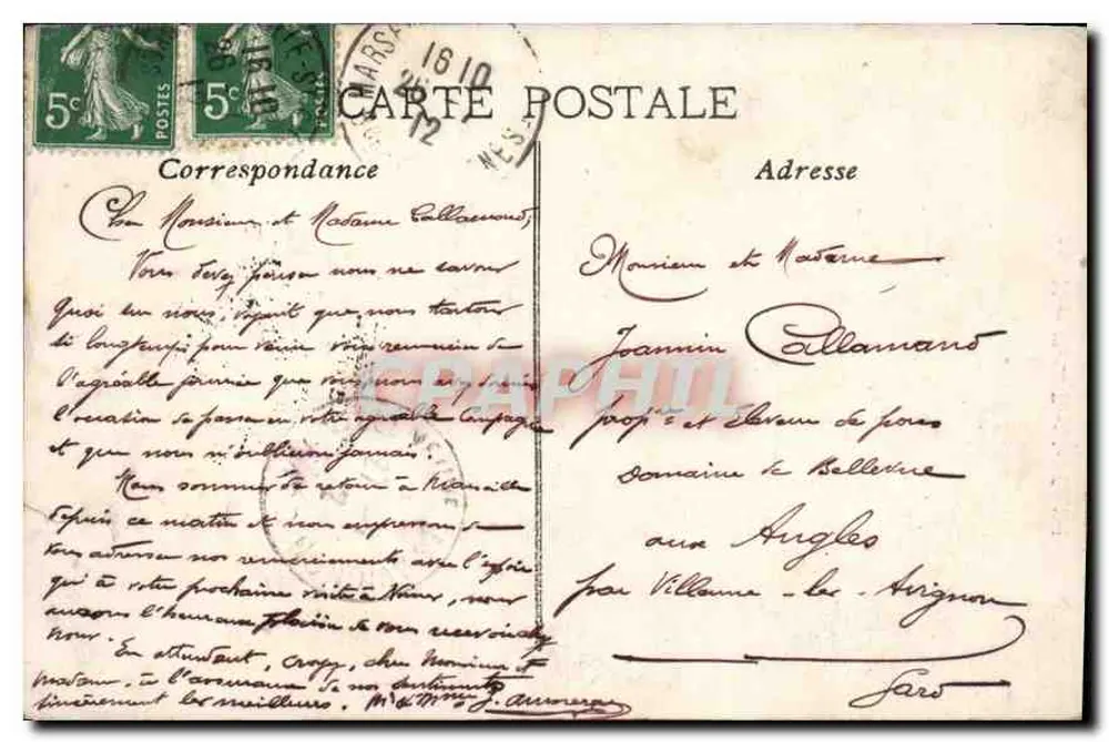 Marseille — Fontaine Cantini — Wydawca R. Baudry, n°23 - Rewers