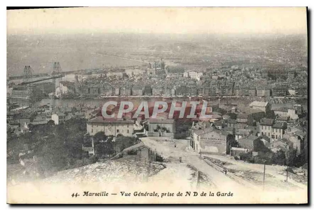 Marseille — Allgemeine Ansicht, aufgenommen von N D de la Garde — Verlag: S. BANDE MARIA - Vorderseite