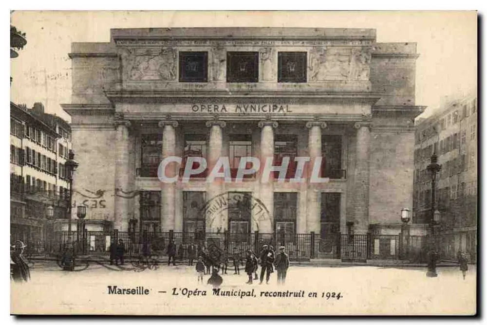 मार्सिले — मूल ऑपेरा मूनिसिपल, 1924 में पुनर्निर्मित — फोटोटाइप विन्सेंट, मार्सिले - आगे