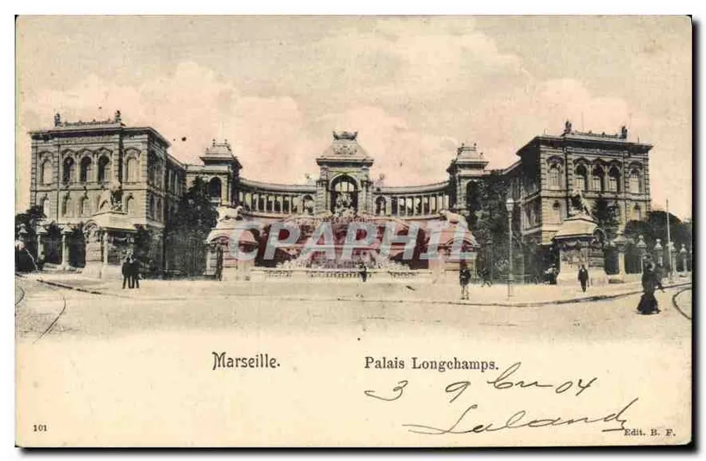 Marselha — Palácio Longchamps — Edit. H. F. n° 101 - Frente