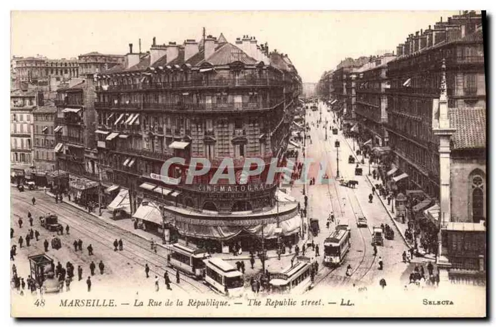 Marselha — A Rue de la République — Selecta - Frente