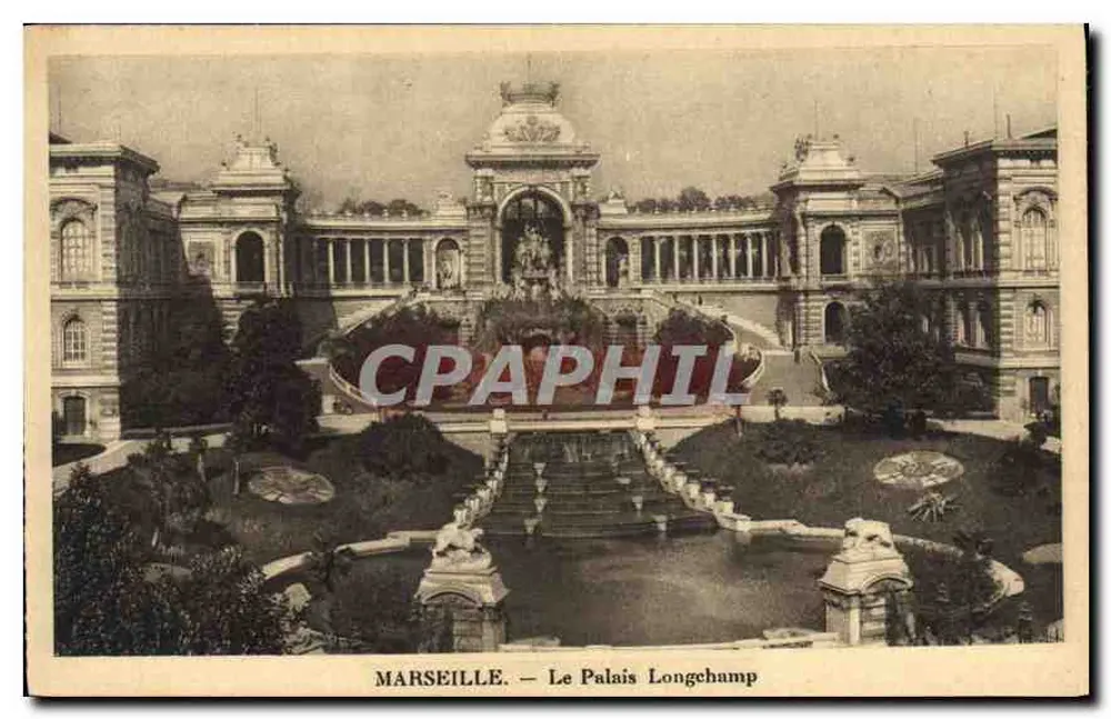 Marselha — O Palácio Longchamp — Editor não identificado - Frente
