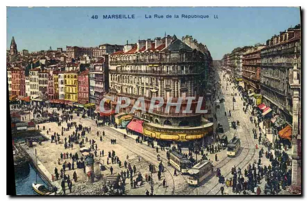 Marselha — A Rue de la République — LL - Frente