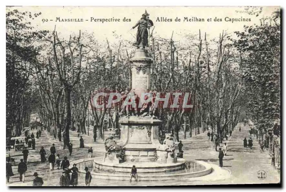 Marseille - Perspektive der Allées de Meilhan und der Capucines — n°90 - Vorderseite