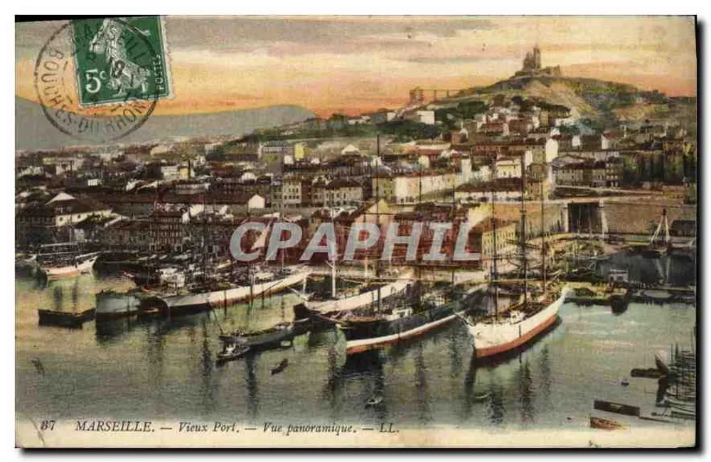 Marseille — Alter Hafen — Panoramablick — LL. - Vorderseite