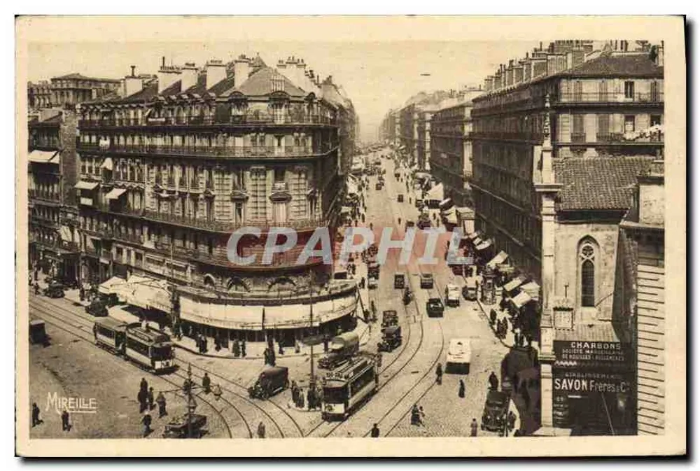 Marseille — Quai du Port und Rue de la République — Mireille - Vorderseite