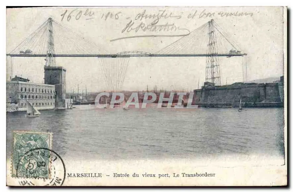 MARSEILLE — Eingang zum alten Hafen. Der Transbordeur — Verlag nicht sichtbar - Vorderseite