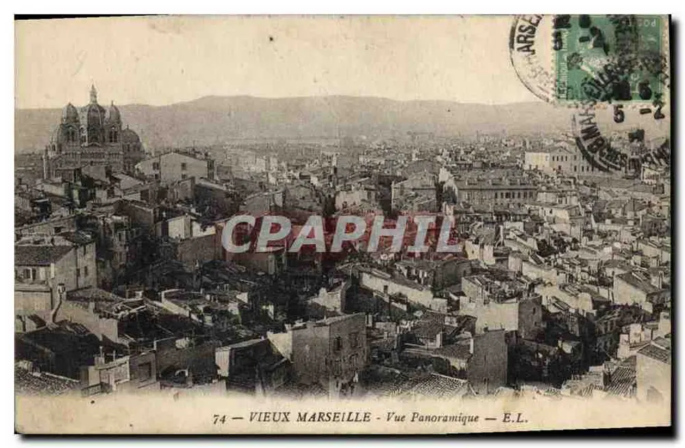 Altes Marseille — Panoramablick — E.L. - Vorderseite
