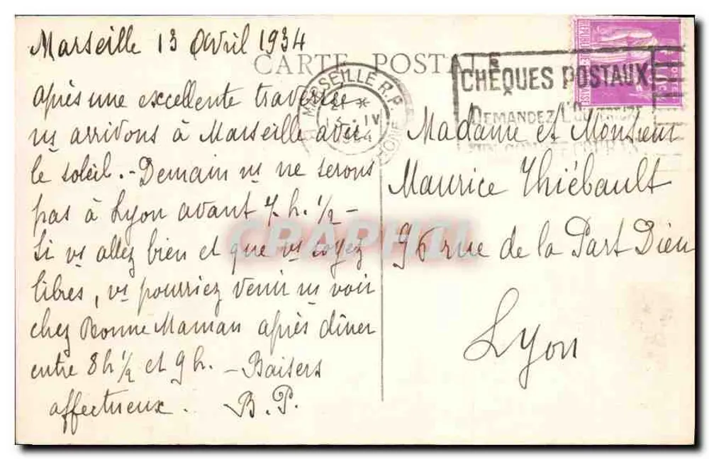 Marseille — Fort Saint Jean und die Kathedrale — Phocel - Rückseite