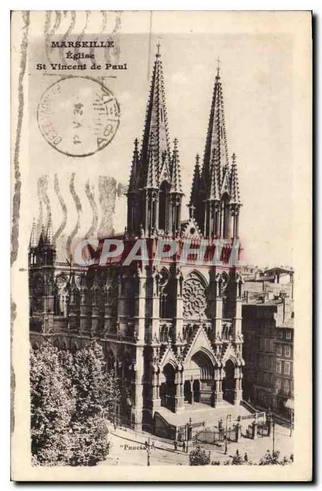 Marselha — Igreja de São Vicente de Paulo — editor não identificado - Frente